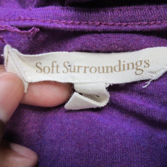 Soft Surrounding Santiago Women's Sleeveless Maxi Dress XL Purple Rayon Boho 562 - Picture 3 of 11